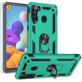 thumbnail image 1 of Galaxy A21 Case, Samsung A21 Case, with HD Screen Protector, FYBTO [Military Grade] Ring Car Mount Kickstand Hybrid Hard PC Soft TPU Shockproof Protective Case for Samsung Galaxy A21 (Red), 1 of 5