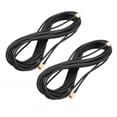 thumbnail image 1 of 2 Pcs Adaptador conector RP-SMA macho a SMA macho RG174 cable coaxial para televisión satelital negro de 6 m, 1 of 4