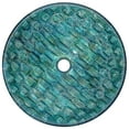 thumbnail image 2 of VIGO Giovanni Oceania Blue Glass 17 in. L x 17 in. W x 6 in. H Round Vessel Bathroom Sink, 2 of 7