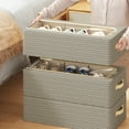 thumbnail image 3 of Glowvia 2-Pack Underbed Storage Organizers with Clear Window - Foldable, Stackable Breathable Fabric & Steel Frame, 3 of 7