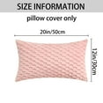 thumbnail image 7 of Unique Bargains 4 Pcs Pack of 4 Soft Fuzzy Plush Cushion Cover Pink 12" x 20"/16" x 16", 7 of 7