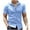 Light Blue, variant on WREESH Men's Button Down Shirts Summer Short Sleeve Solid Color Fashion Home Casual Shirts with V-Neck for Men's Comfort Gray