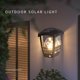 thumbnail image 1 of Luz Solar Lámpara de pared de jardín de calle con sensor de movimiento para exteriores con luz solar LED retro (redonda) Wdftyju Para estrenar, 1 of 5