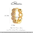 thumbnail image 2 of GDCOIN CZ Huggie Earrings 14K Gold Plated Handmade Jewelry for Women, 2 of 10