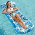 thumbnail image 1 of PENGXIANG Oversized Pool Float Lounge  72” X 37” Extra Large Fabric-Covered Pool Floats for Adults  Inflatable Contour Lounger with Headrest Ultra-Comfort Cooling Pool Raft-2 Pack, 1 of 6