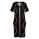 thumbnail image 3 of Vestido de noche de invierno para mujer, diseño de lona de barricada africana, vestido Suelto bolsillo, 3 of 6