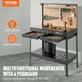 thumbnail image 2 of VEVOR Workbench A3 Steel Work Bench For Garage max. 1500W Heavy Duty Workbench 220lbs Weight Capacity 0.47" Bench top, 2 of 9