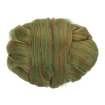 Uxcell Wool Roving Yarn, 100G/3.53OZ Soft Felting Wool Pure Chunky Roving Yarn Bulk for Needle Felting Knitting Blanket Spinning Weaving DIY Craft, Green