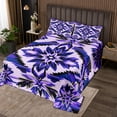 thumbnail image 2 of Purple Southwestern Queen Quilt Set,Western Aztec Bedspread Set,Boho Abstract Geometric Bedspread Sets,Tribal Diamond Coverlet Set Rustic Floral Decor Bed Set, 2 of 5