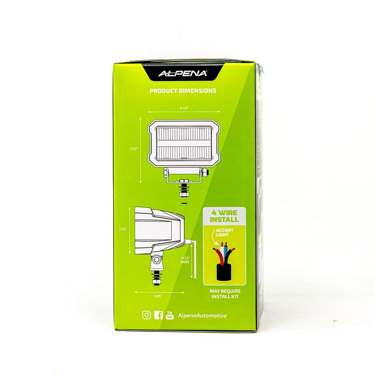 Alpena TrekTec XL4-P Driving & Accent LED Light, 12V, Model 71071