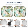 thumbnail image 7 of Uemuo Watercolor Palm Tree Printed 2 PCS Car Windshield Sun Shade, Auto Sun Heat and UV Rays Blocker, Foldable Automotive Front Window Sunshade Protector, 7 of 7