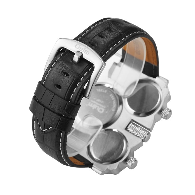 3 Sub-dials Quartz Mens Military Army Sport Wristwatch Dark  display picture 1
