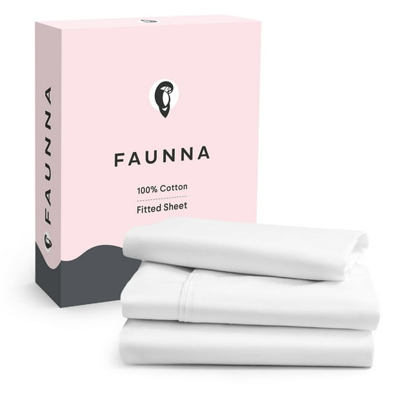 King Fitted Sheet Only, 100% Long Staple Cotton Fitted Sheet King Size with 800 Thread Count Sateen Weave, Deep Pocket King Fitted Sheet, Ultra Soft, Smooth & Lustrous Fitted Sheets White(1 Piece)