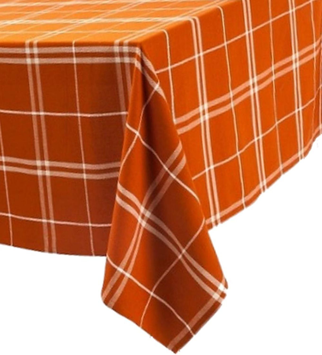 Rich Rust Plaid Tablecloth Fabric Table Cloth 70 Round Walmartcom Walmartcom