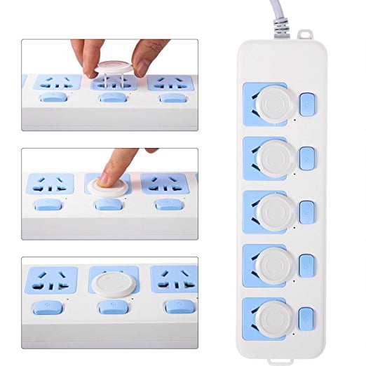 Reactionnx Outlet Plug Covers - 50-Pack Child Proof Electrical Protector Safety Caps Protect Toddlers and Babies Safe Secure Electric Plug Protectors