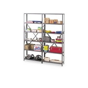 Tennsco Industrial Steel Shelving for 87" High Posts, 48w x 24d, Medium Gray, 6/Carton