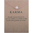 thumbnail image 3 of Circle Crystal Clavicle Chain Card Necklace Personalized Jewelry Gift Holiday Necklace, 3 of 9