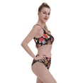thumbnail image 4 of Xecao Red Rose Flower for Two-Piece Swimsuit for Women - a sporty, high-waisted bathing suit perfect for the beach, parties, or surfing adventures, 4 of 8