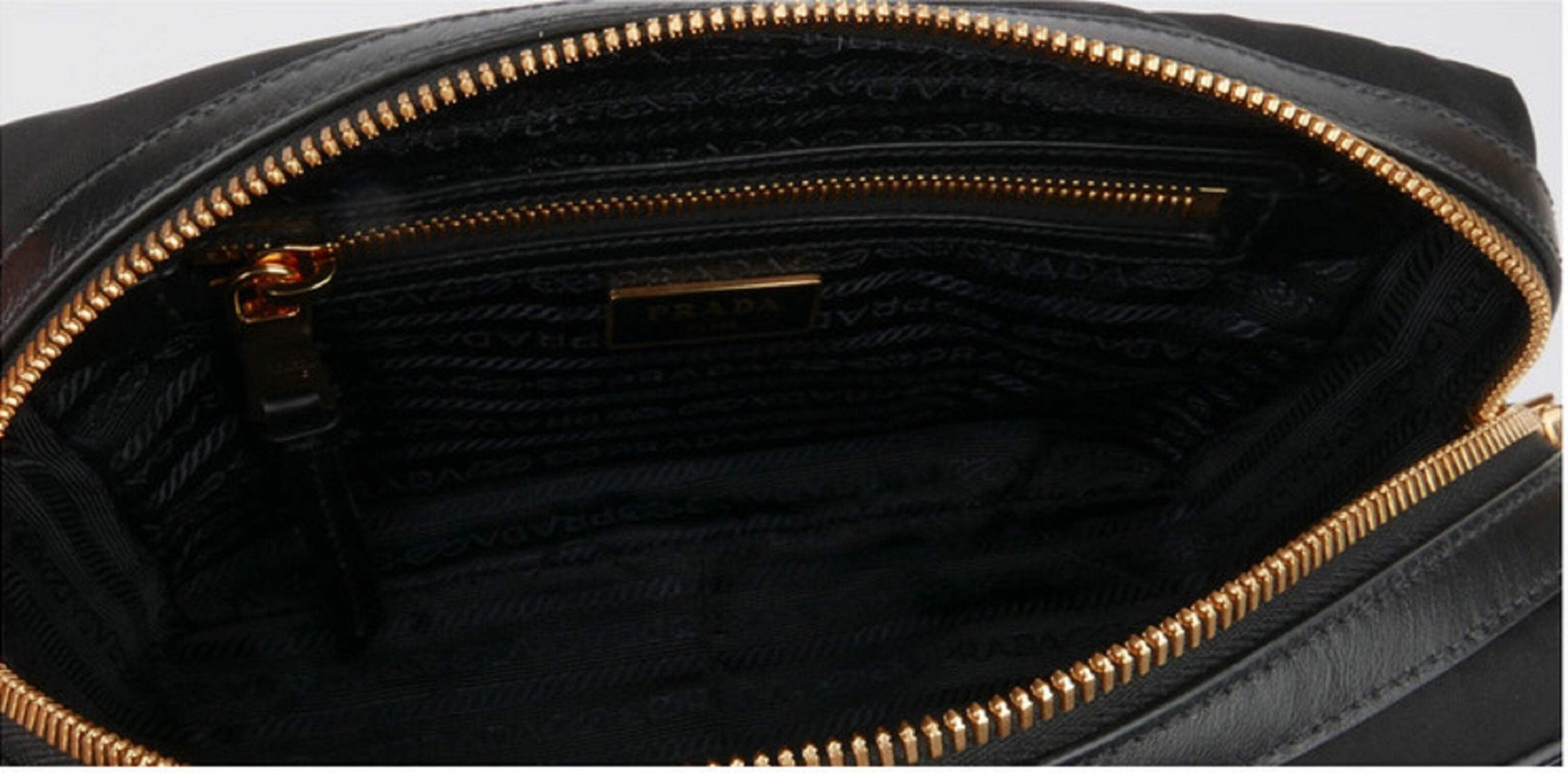Prada Designer Handbag - Black Tessuto Nylon Shoulder Purse