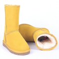 thumbnail image 3 of Botas de nieve de piel de vaca real para mujer, zapatos clásicos cálidos de invierno con suela antideslizante, 3 of 4