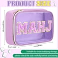 thumbnail image 3 of Mahjong Tile Bag,Empty Mahjong Bag,Large Capacity PVC Clear Mahjong Case,Mahjong Rack Bag,Tile Storage Bag,Tile Holder Rack Bag,Travel Organizer for Makeup & Toiletry Bag(Purple), 3 of 9