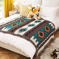 thumbnail image 3 of Manta para Sofá Homesy Boho Reversible Verde Azteca 130x160 cm, 3 of 9