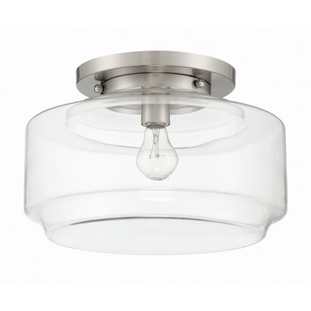 X3114-BNK Craftmade Lighting Peri - 1 Light Flush Mount-Brushed Polished Nickel Finish