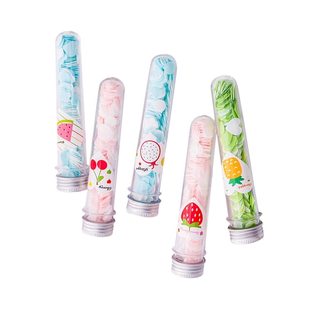 Ruiboury Portable Mini Disposable Soap Test Tube Hand Washing Soap Slice for Kitchen Travel Random Color White 1Set