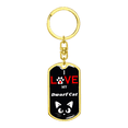 thumbnail image 4 of I Love My Dwarf Cat Cat Stainless Steel or 18k Gold Premium Swivel Dog Tag Keychain, 4 of 16