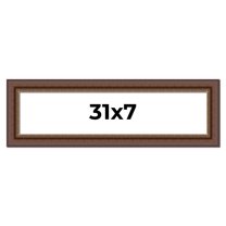 31x7 Copper and Brown Real Wood Picture Frame Width 2 inches | Interior Frame Depth 0.5 inches |
