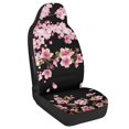 thumbnail image 2 of Uourmeti Polyester Front Car Seat Covers for Auto, Washable Stretchy Driver Seats Protector Cushion, Pink Cherry Blossom Print, 2 of 12
