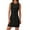 Black, variant on Young Adult Dresses Fashion Women Solid Color Sleeveless Round Neck Button Work Short Dress S-2XL Gift for Her