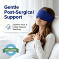 thumbnail image 3 of Cooling Gel Eye Mask Sleep, Cold Compress for Puffy Eyes & Migraine Relief - Reusable Weighted Sleeping Mask for Dark Circles, After Surgery Recovery, Eye Care, Ice Pack for Face (Blue), 3 of 7