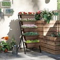 thumbnail image 2 of Outsunny 5-Tier Raised Garden Bed with Leaking Holes for Outdoor, Brown, 2 of 10