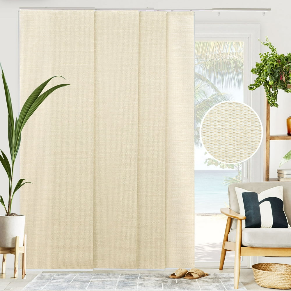 CHICOLOGY Woven Adjustable Sliding Panel Track Blind