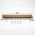 thumbnail image 2 of 16 Inch  Wooden knife rack with 4 Hooks– Professional Wooden Magnetic Knife Strip - Space-Saving Knife Rack for Kitchen Home Tool Organizer, 2 of 6