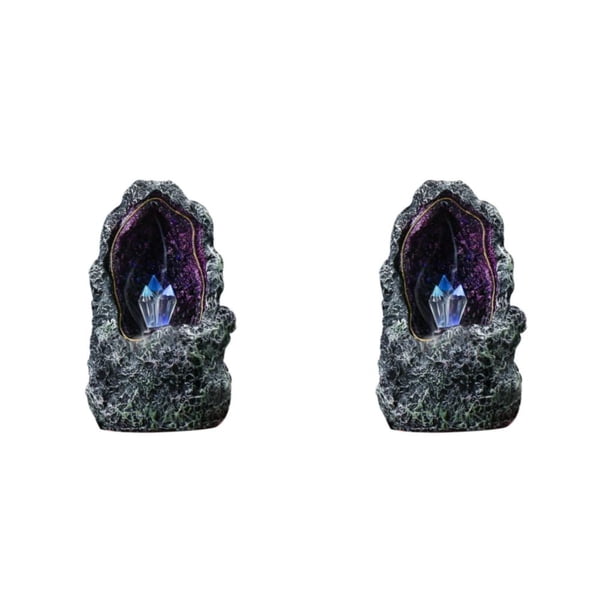 Bewildely Incense Burner Holder Waterfall Backflow Teahouse Furnace Decor Aromatherapy 2piezas Tipo 2