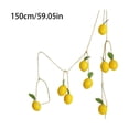 thumbnail image 2 of EGNMCR Home Decor, Room Decor Artificial Lemon Hanging Garland String With 9 Faux Lemons Rural Jute Rope Wall Decor For Kitchen Summer Farmstead Home Decoration Pl astic imitation lemon string, 2 of 5