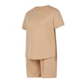 thumbnail image 4 of hirigin Male Solid Color Round Neck Short Sleeve T-Shirt+ Shorts with Pocket, 4 of 10