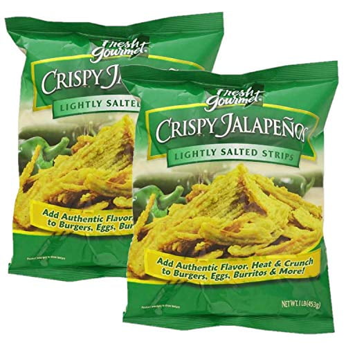 Buy Fresh Gourmet Crispy Jalapeno Strips, 1 lb. Value Size Bag 2 Pack