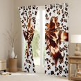 thumbnail image 3 of Feelyou Bow-tie Black Out Curtains, Brown Cheetah Print Curtains Pack of 2 (42x63 Each), 3 of 6