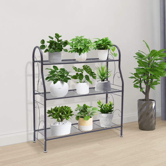 TFCFL 3 Tier Metal Plant Stand Flower Pot Display Rack Holder Indoor/Outdoor Garden Decor Plant Shelf