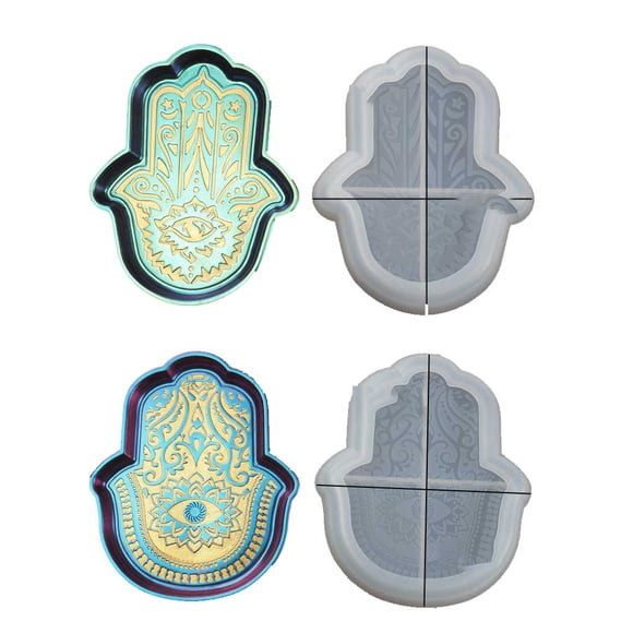 Molds for Resin Casting Silicone Art Crafts Handmade Accessories Ashtray Pendant DIY Dish Mold Plate Storage Tray Biscuit Gifts Type 1