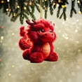 thumbnail image 1 of Puntoco Adornos navideños de dragón: adornos navideños acrílicos redondos colgantes religiosos para árbol de Navidad, decoraciones navideñas para el hogar, decoración navideña, 1 of 2