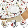 thumbnail image 4 of White Christmas Gnome and Light Pattern Round Fitted Tablecloth with Elastic Edge,Dining Table Cover Waterproof,Outdoor Round Tablecloth for Camping,Dining,Indoor and Outdoor, 4 of 7