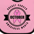 thumbnail image 4 of Inktastic October Breast Cancer Awareness Month Badge Boys or Girls Baby Bib, 4 of 4