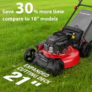 PowerSmart 21 170cc Gas Self-Propelled Lawn Mower, with 6-Position Height Adjustment