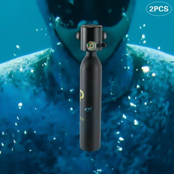 0.5L Oxygen Tank Pump Equipment Underwater Breath 2 * Mini Scuba Diving Case for Learning to Dive, Underwater Adventure