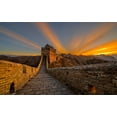 thumbnail image 2 of Zhu, Hua 18x13 White Modern Wood Framed Museum Art Print Titled - Great Wall Sunrise, 2 of 4