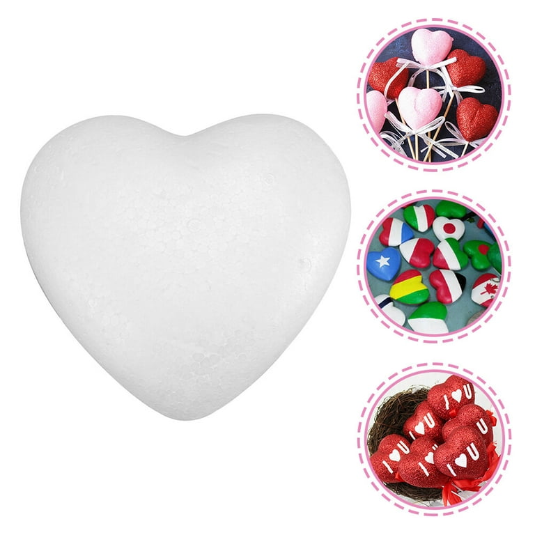 Cabilock 12pcs Craft Foam Hearts Ball Heart Shaped Polystyrene Ball 10cm  Smooth Ball Foam Shape Heart for DIY Flower Arrangement Craft Modeling  Wedding Decorations - Yahoo Shopping